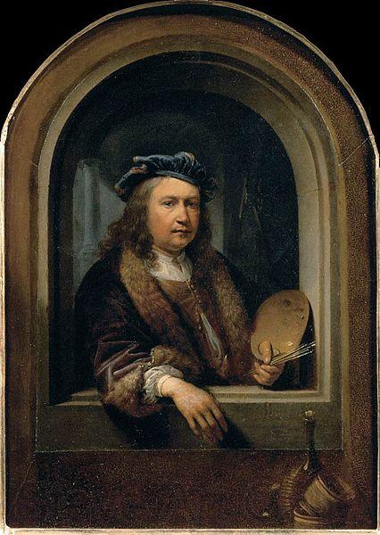 Gerard Dou self-portrait with a Palette Germany oil painting art